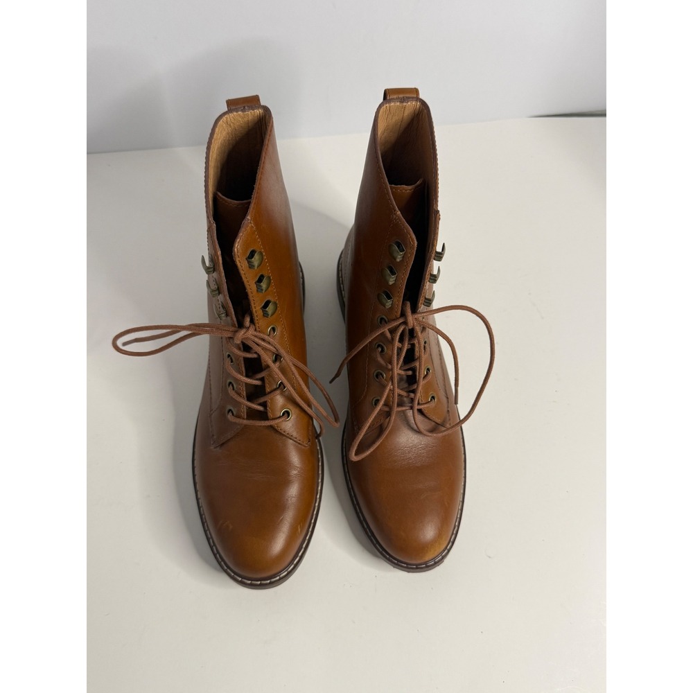 Madewell Brown Leather Combat Boots